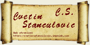 Cvetin Stančulović vizit kartica
